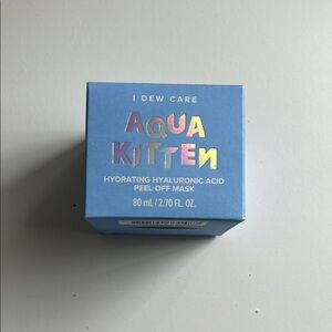 NWT I Dew Care Aqua Kitten Hydrating Hyaluronic Acid Peel-Off Mask